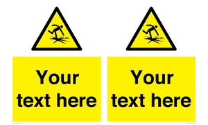 Custom warning thin ice